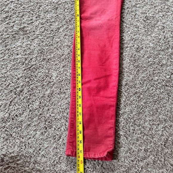 True Religion Red Skinny Ankle Jeans Corduroy Stretch Shannon Denim Pants 27x31 - Picture 2 of 7